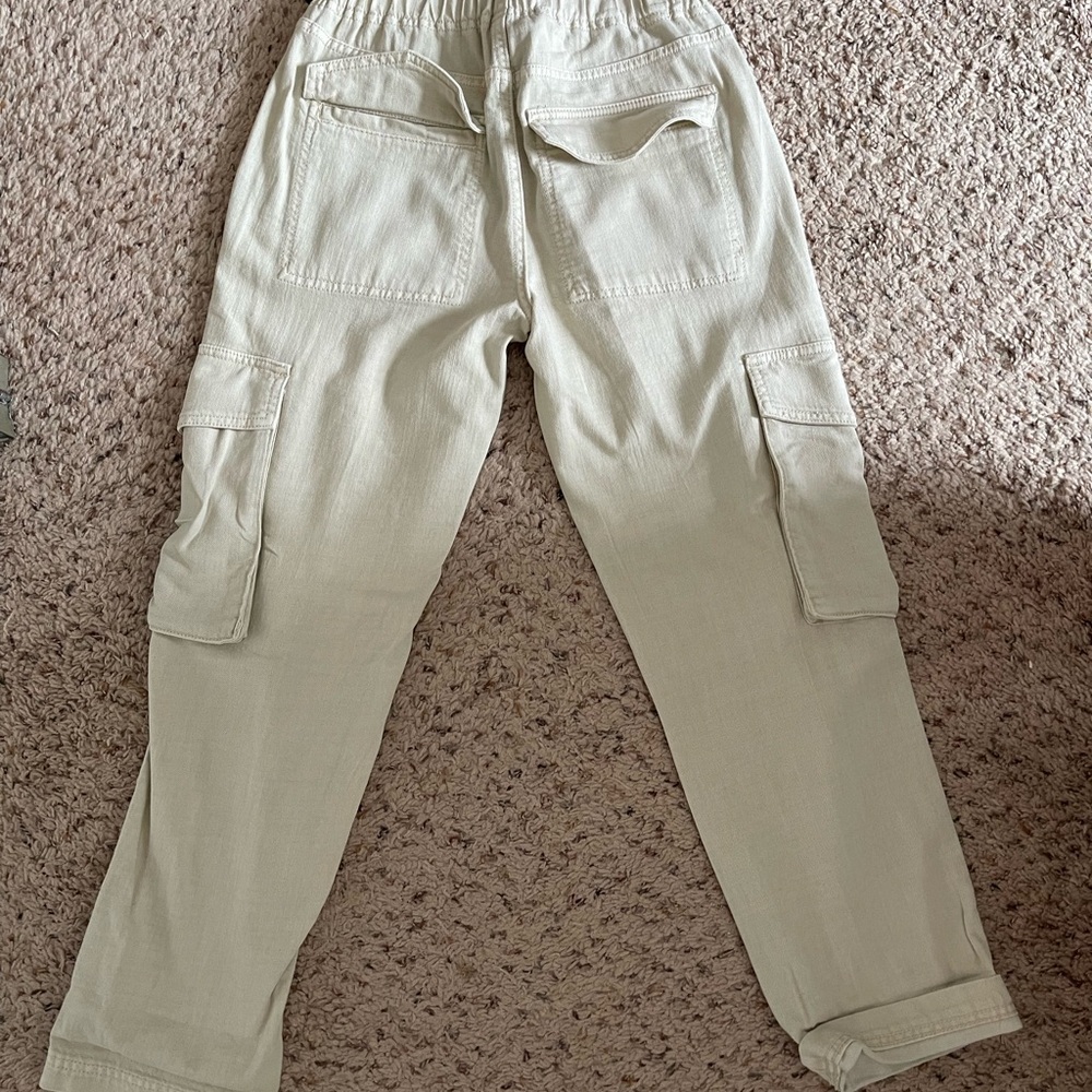 Liverpool The Rascal Cargo Boutique Beige Cargo Capri Crop Pants Size2/26 - Picture 4 of 4